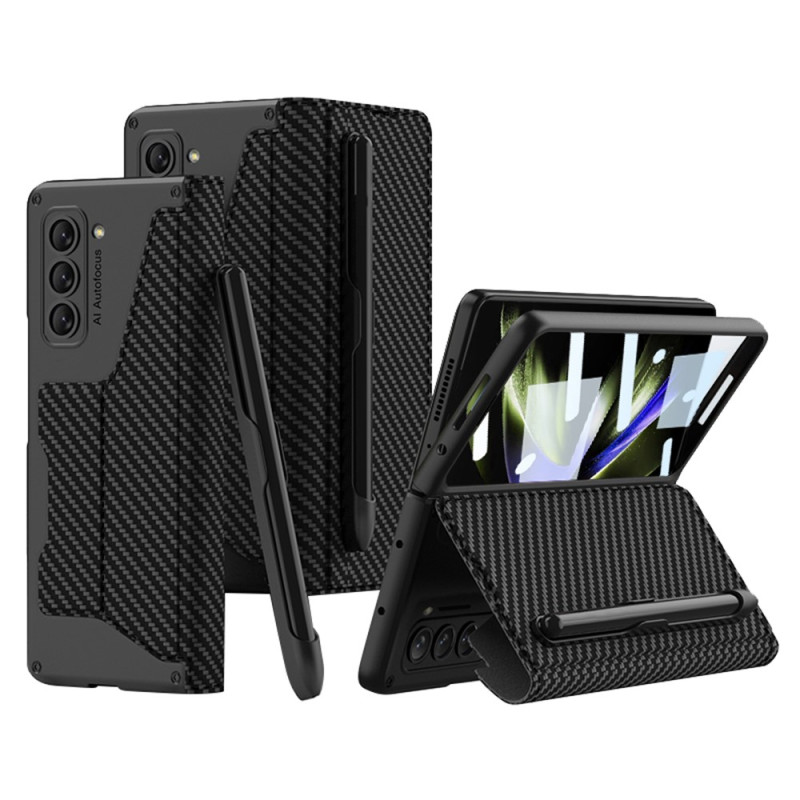 Samsung Galaxy Z Fold 5 The
ather Case Carbon Fibre Stylus Holder and Screen Protector