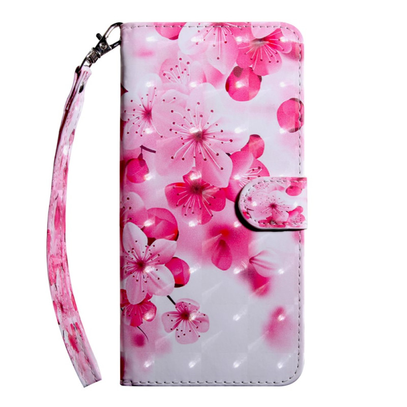Moto G22 / E32s Pink Flower Strap Case