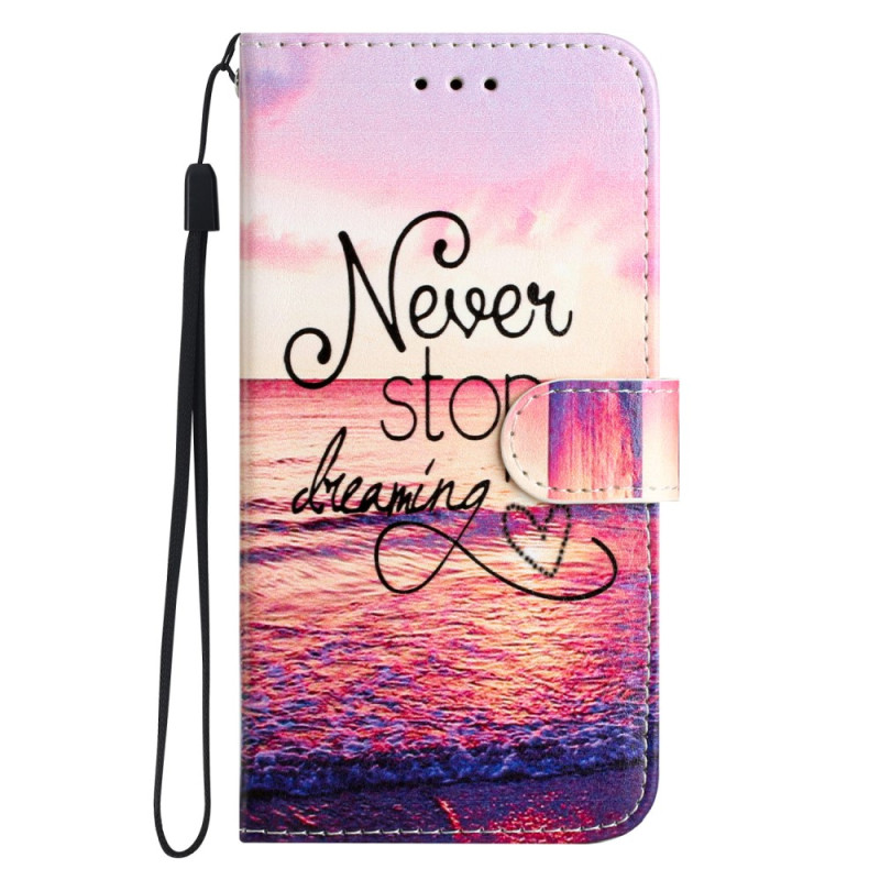 Moto G22 Never Stop Dreaming Strap Case