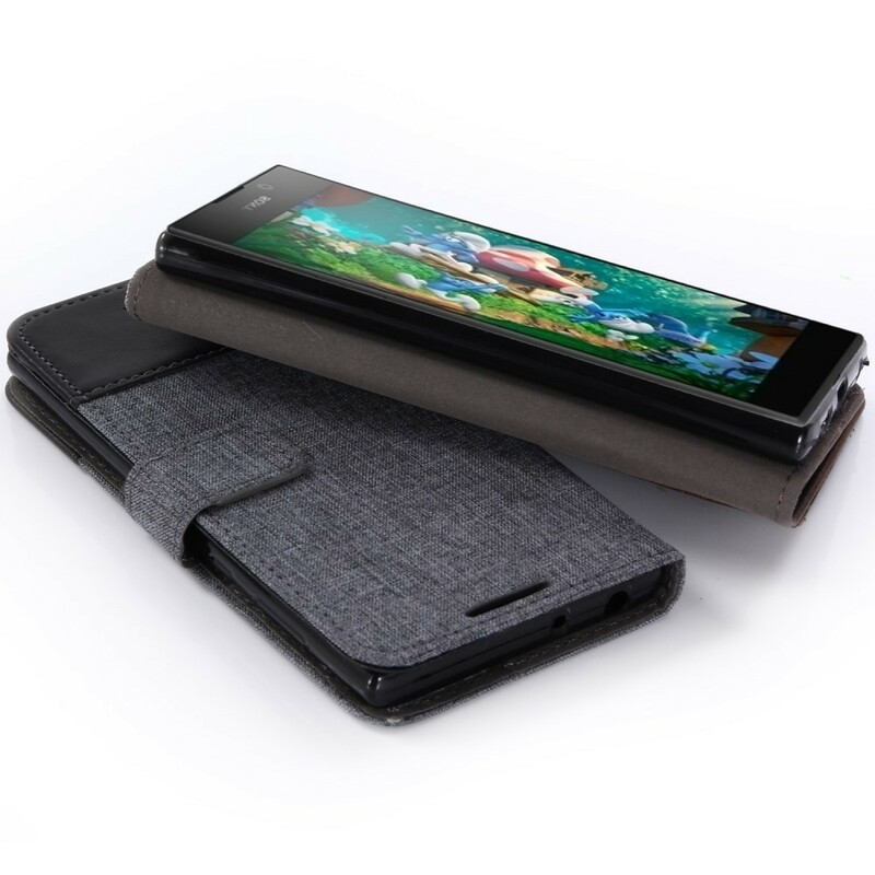 Sony Xperia L1 Muxma Fabric and Leather Effect Case