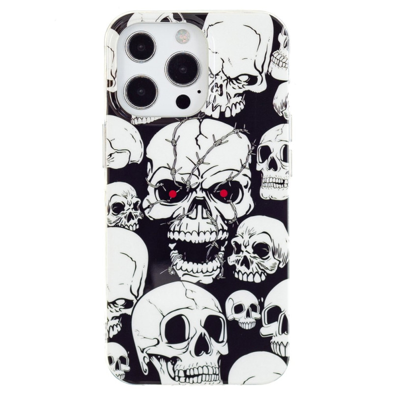 Fluorescent Skull iPhone 15 Pro Case