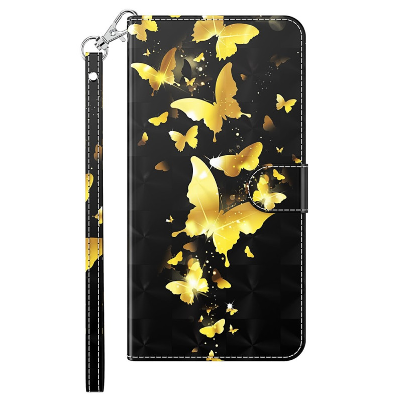 Case iPhone 15 Pro 3D Butterflies with Strap