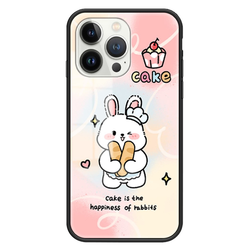 Hard Case iPhone 15 Pro Tempered Glass Happy Rabbit