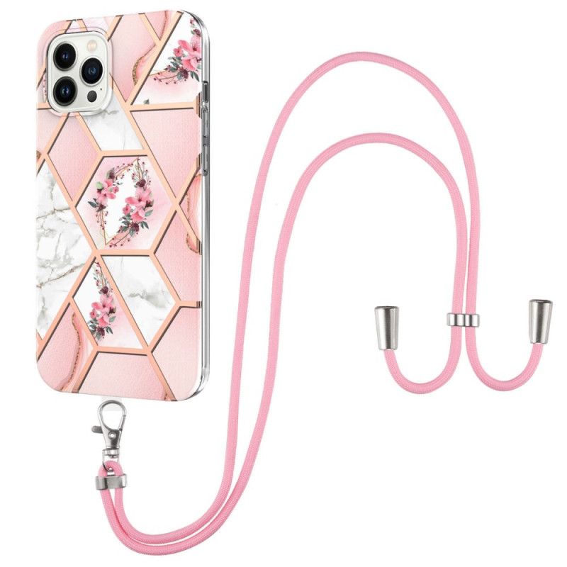 iPhone 15 Pro Max Floral Cord Case