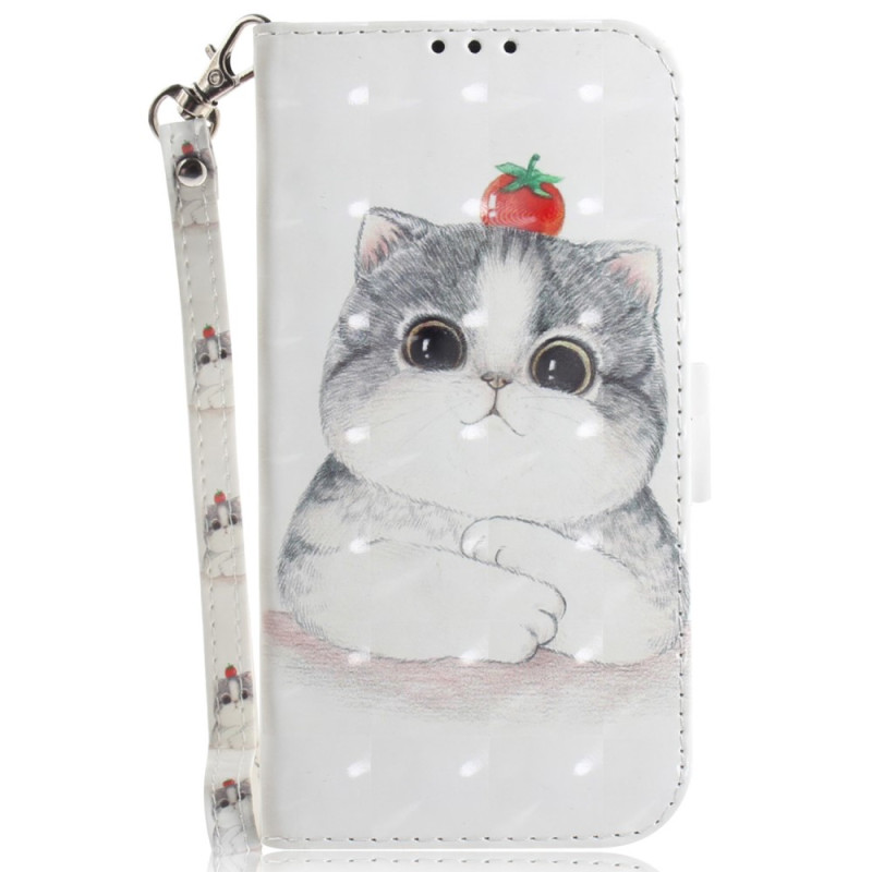 Honor X7a Graphic Cat Strap Case