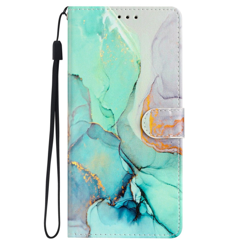 iPhone 15 Decorative Marble Lanyard Case