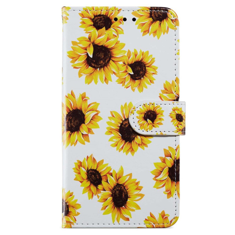 Case iPhone 15 Sunflowers with Strap