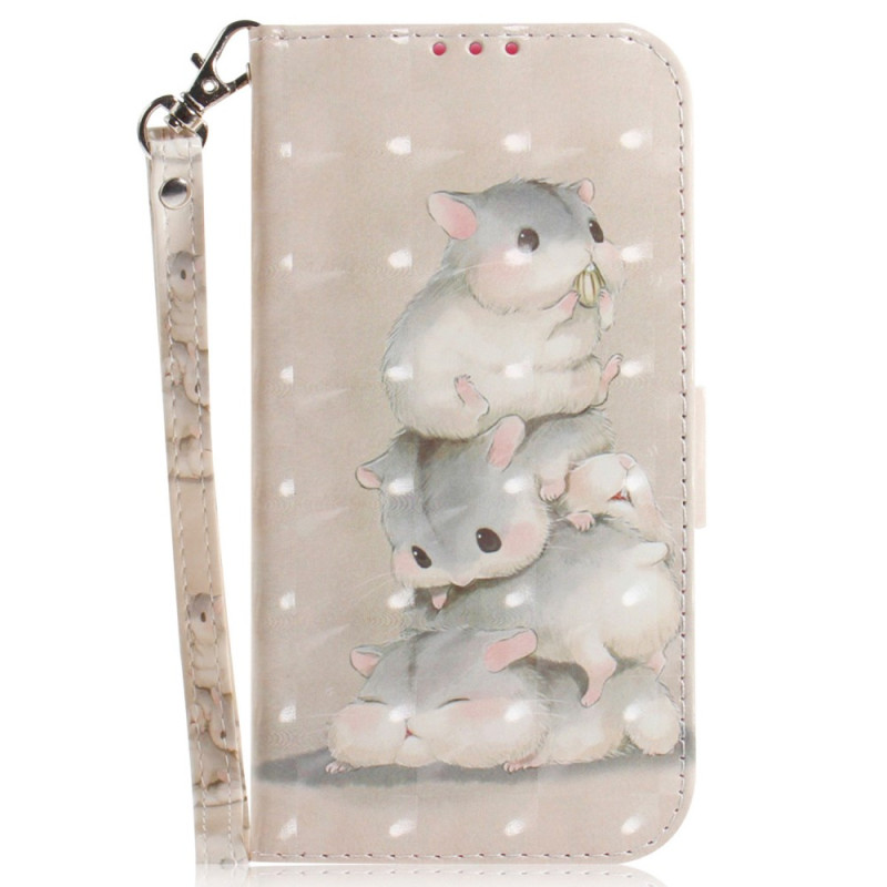 Case iPhone 15 Plus Hamsters with Strap