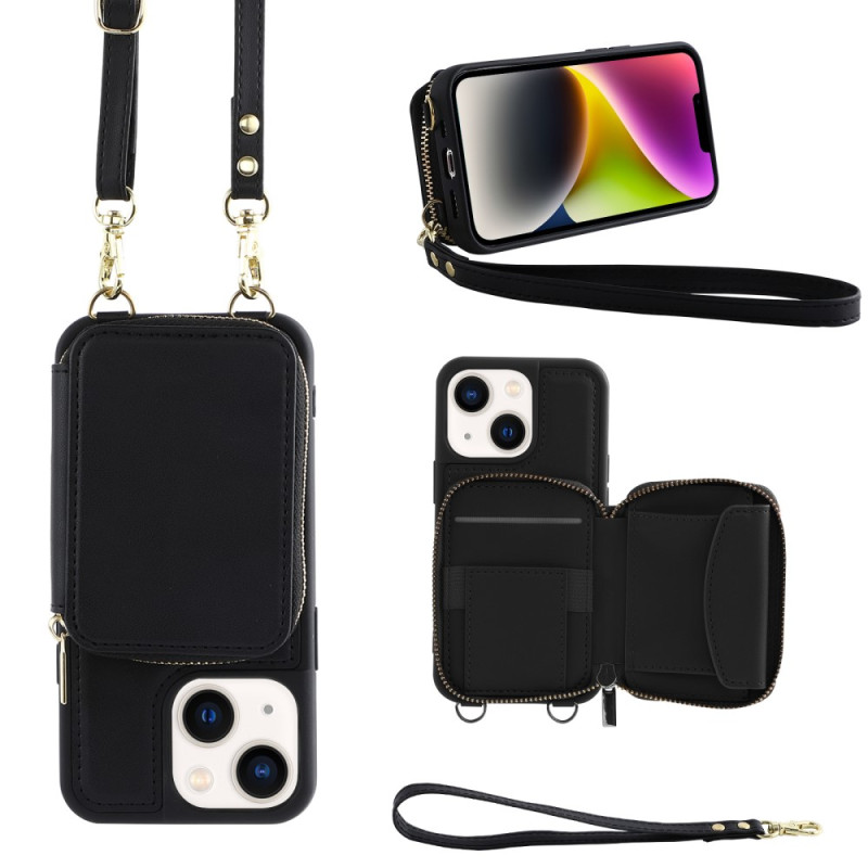 iPhone 15 RFID Card Case with Lanyard and Shoulder Strap
