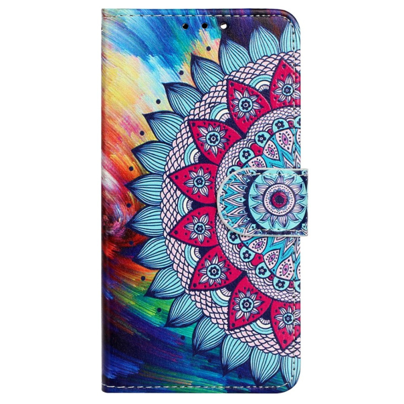 Case iPhone 15 Plus Coloured Mandala with Strap