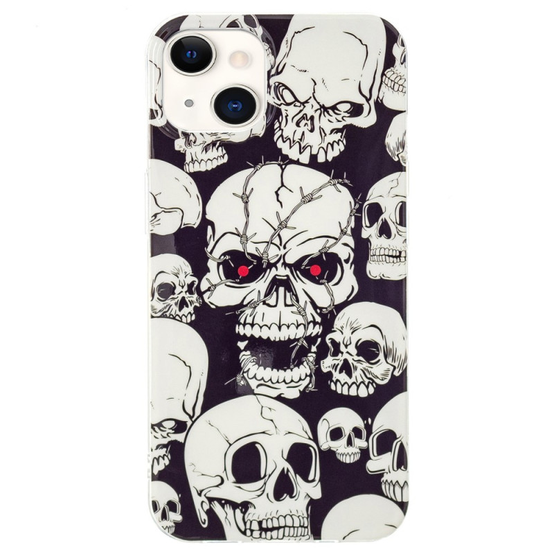 Fluorescent Skulls iPhone 15 Plus Case