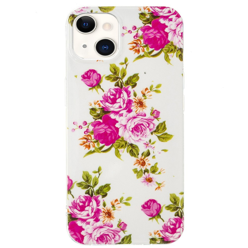 Fluorescent Flower iPhone 15 Plus Case