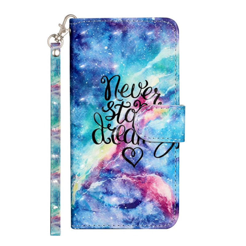Case iPhone 15 Plus Never Stop Dreaming 3D with Strap