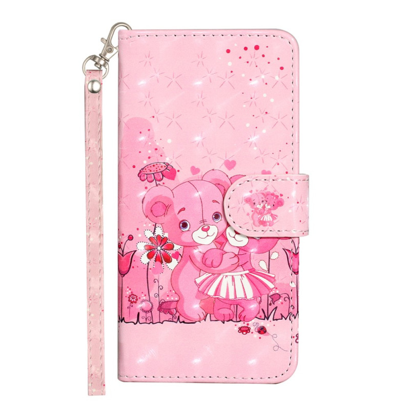 Case iPhone 15 Plus 3D Teddy Bear with Strap