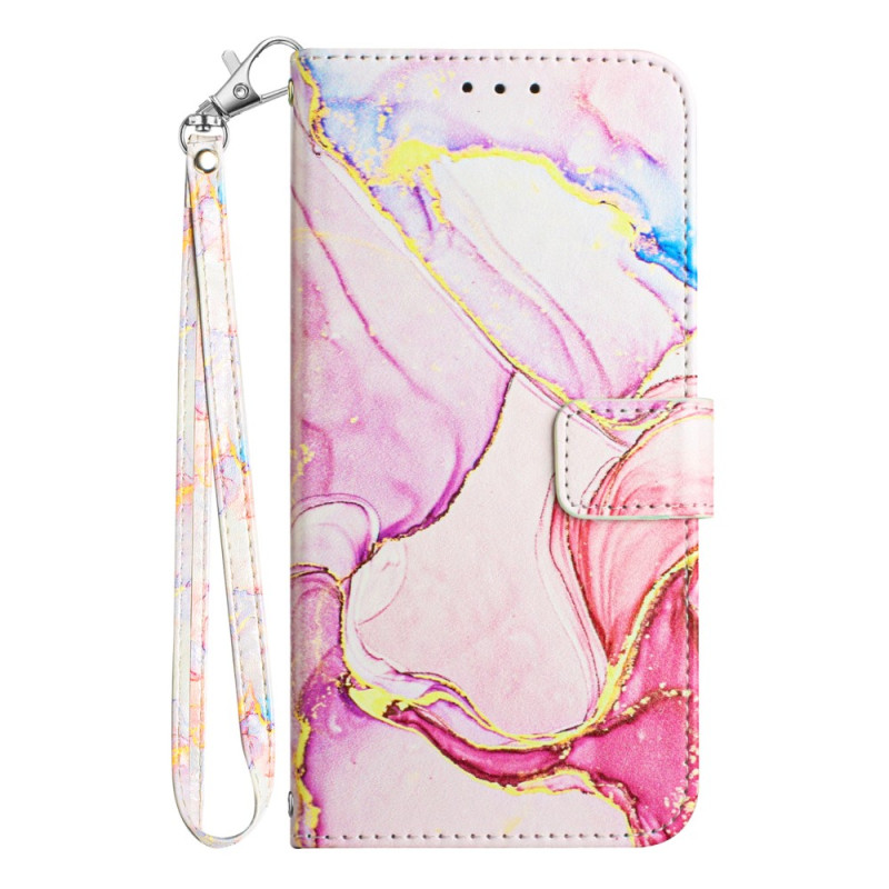 iPhone 15 Plus Marble Case with Strap