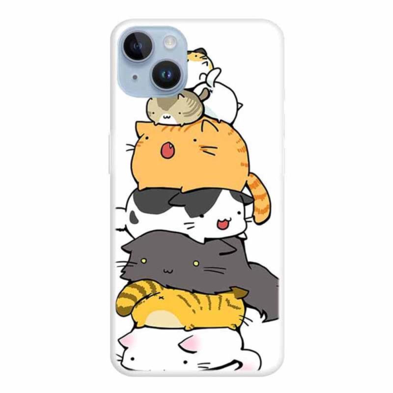 Case iPhone 15 Plus Tas de Chats