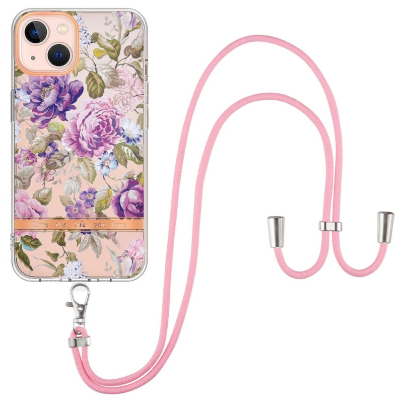 iPhone 15 Plus Flower Cord Case