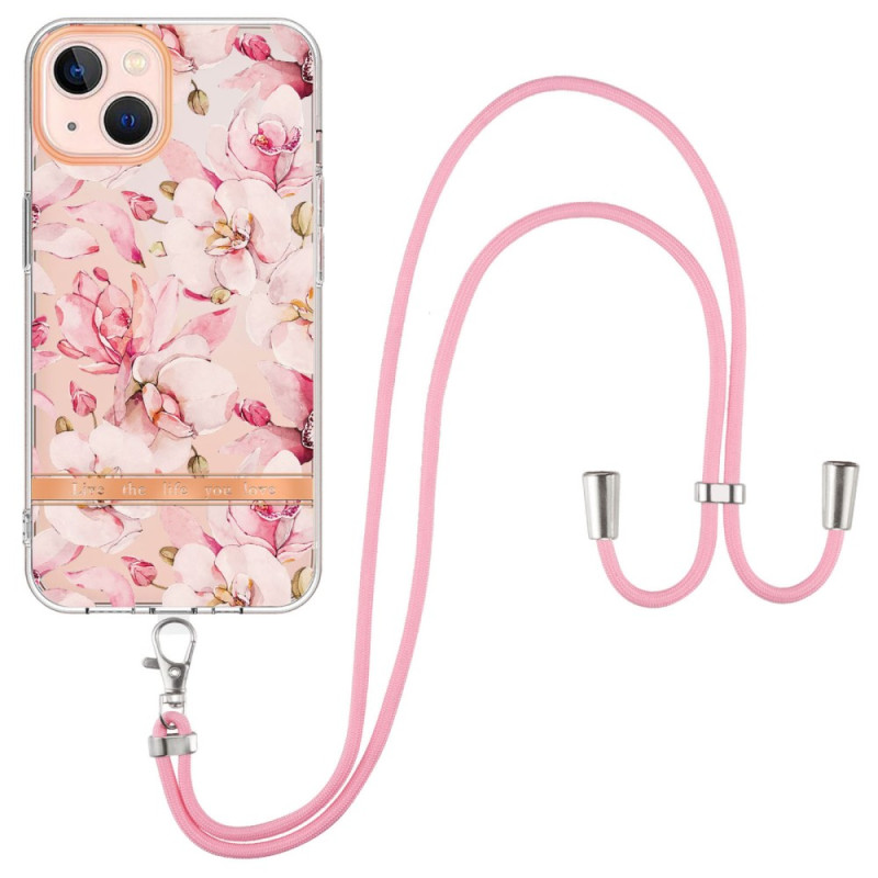 iPhone 15 Plus Flower Cord Case