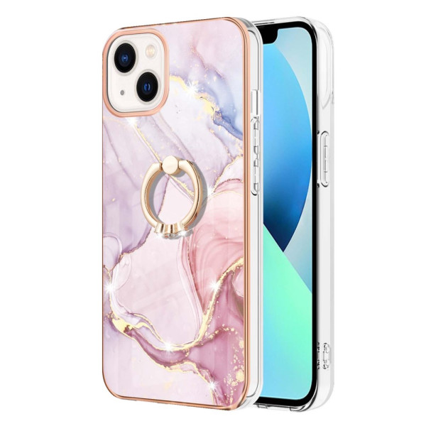 iPhone 15 Plus Marble Style Case with Ring Support