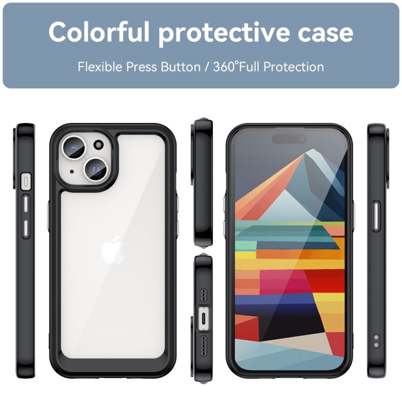 iPhone 15 Plus Case Acrylic Back and Silicone Edges - Dealy