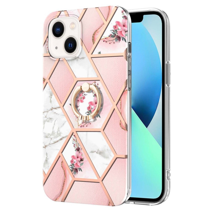 iPhone 15 Plus Case Flowers Ring Stand