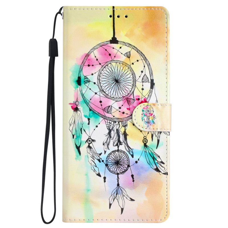 Case for iPhone 15 Pro Max Watercolour Dreamcatcher with Strap