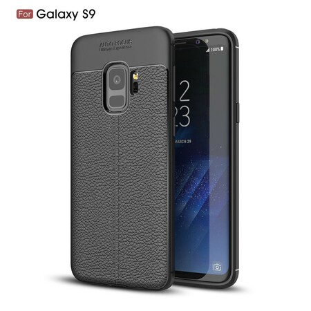 Samsung Galaxy S9 Leather Case Lychee Effect Double Line
