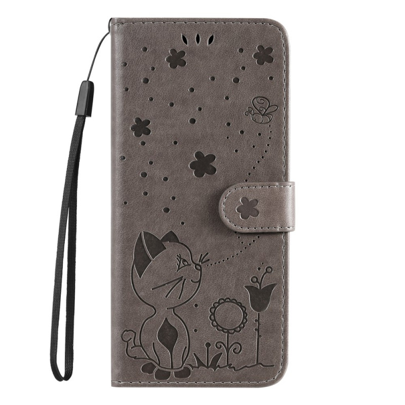 Case Google Pixel 8 Cat and bees with strap