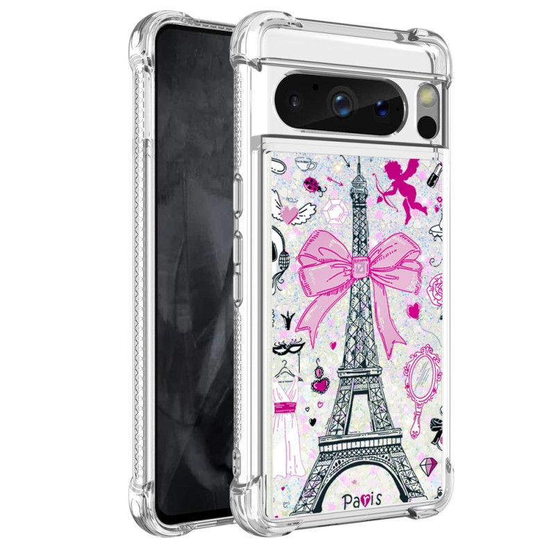 Google Pixel 8 Pro Case Glitter Eiffel Tower