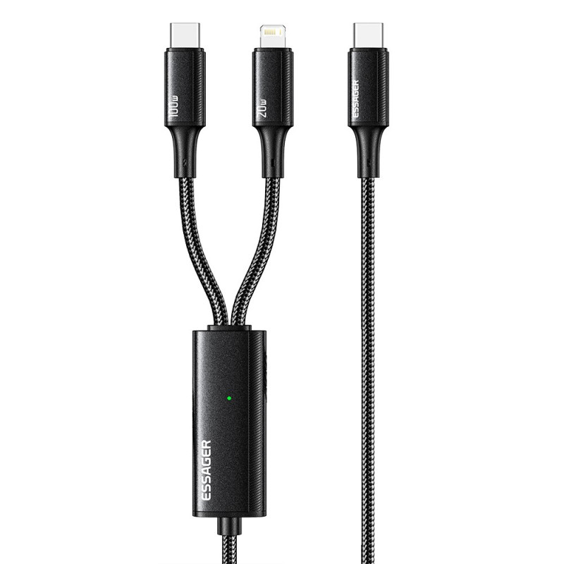 100W Cable Chargeur Multi Embout, [1.2M] Cable Multi Chargeur USB