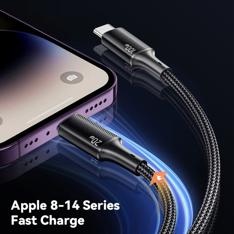 ESSAGER Multi-Embout USB-C and Lightning Charging Cable