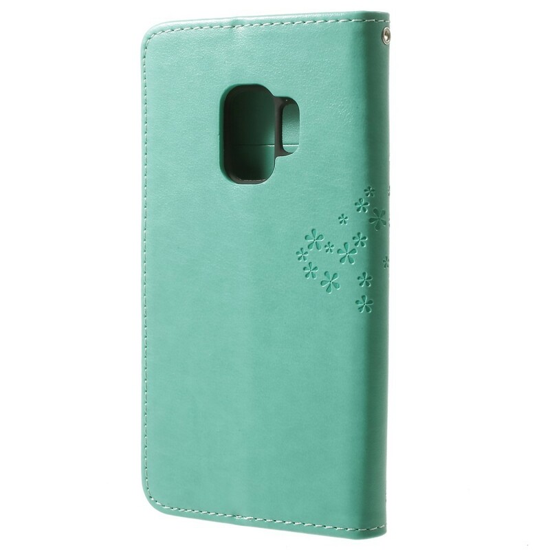 Case Samsung Galaxy S9 Tree and Owls with Strap