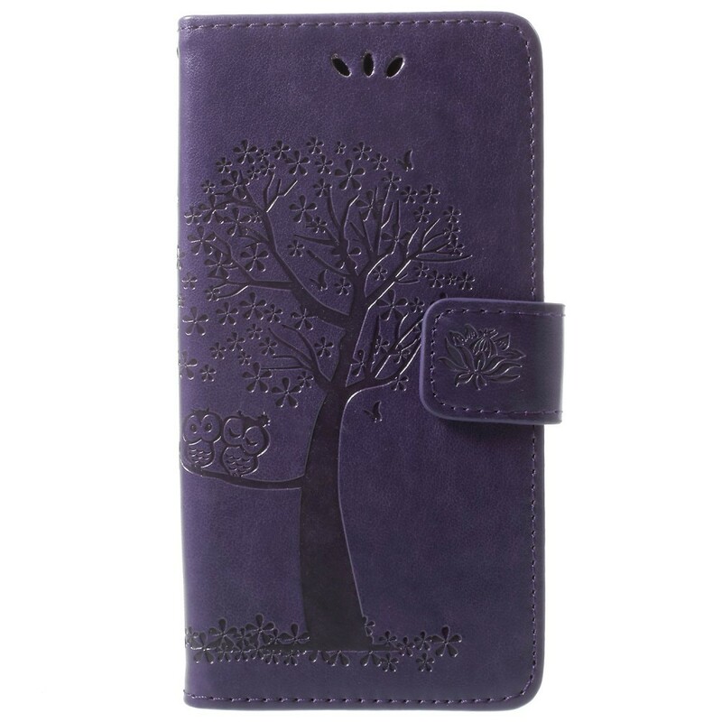 Case Samsung Galaxy S9 Tree and Owls with Strap