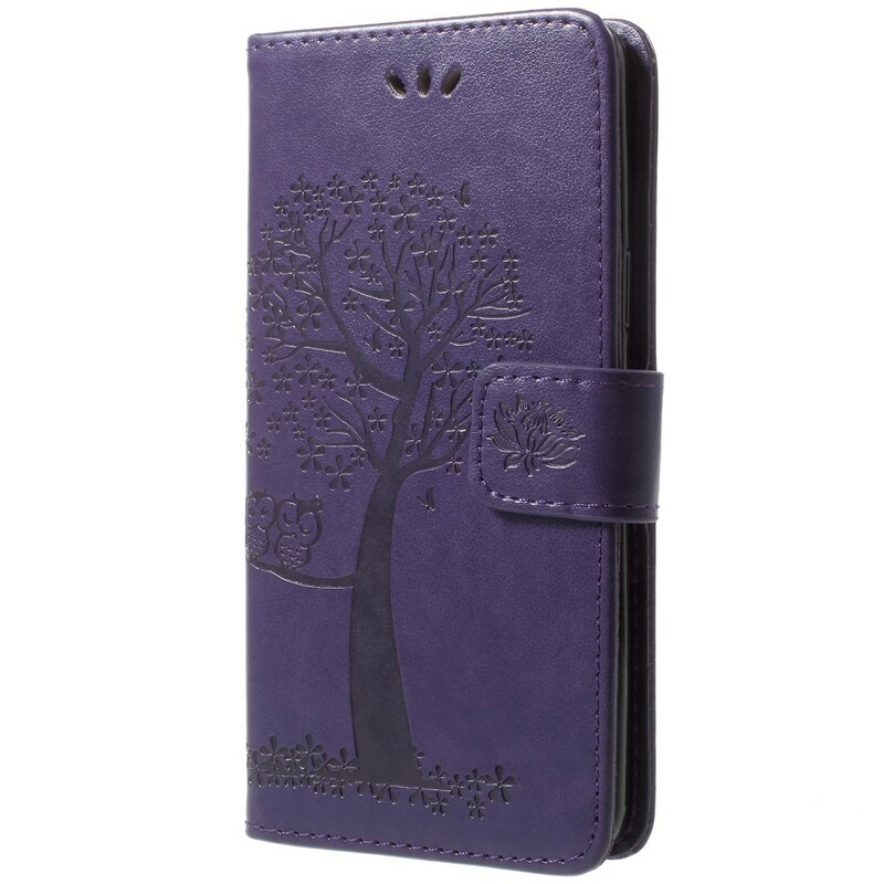 Case Samsung Galaxy S9 Tree and Owls with Strap