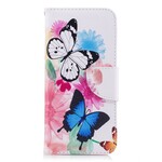 Samsung Galaxy S9 Case Painted Butterflies and Flowers