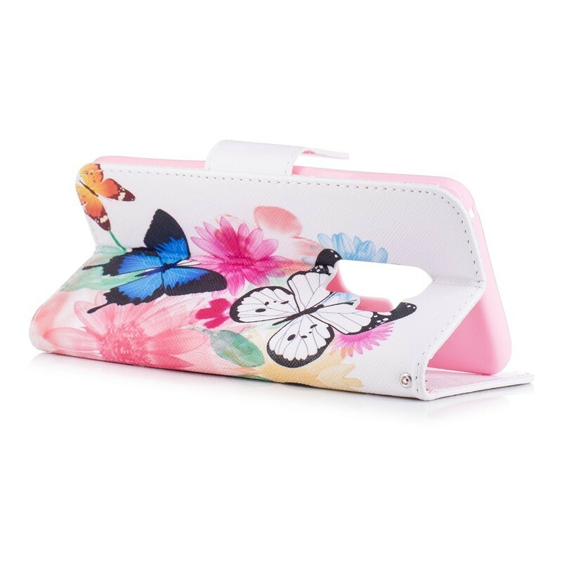 Samsung Galaxy S9 Plus Case Painted Butterflies and Flowers Samsung Galaxy S9 Plus Case Painted Butterflies and Flowers
