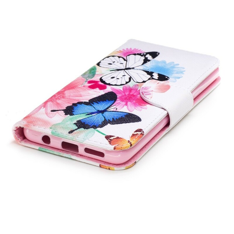 Samsung Galaxy S9 Plus Case Painted Butterflies and Flowers Samsung Galaxy S9 Plus Case Painted Butterflies and Flowers