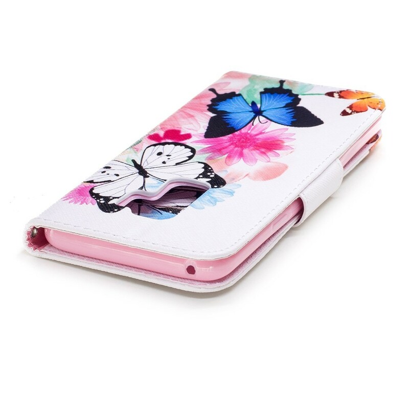 Samsung Galaxy S9 Plus Case Painted Butterflies and Flowers Samsung Galaxy S9 Plus Case Painted Butterflies and Flowers