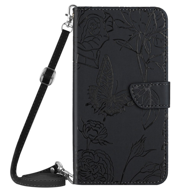 Sony Xperia 5 V Case Butterflies and Shoulder Strap