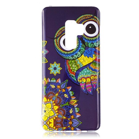 Samsung Galaxy S9 Case Owl Mandala Fluorescent