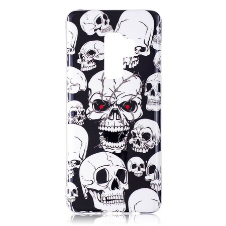 Samsung Galaxy S9 Caution Fluorescent Skulls Case