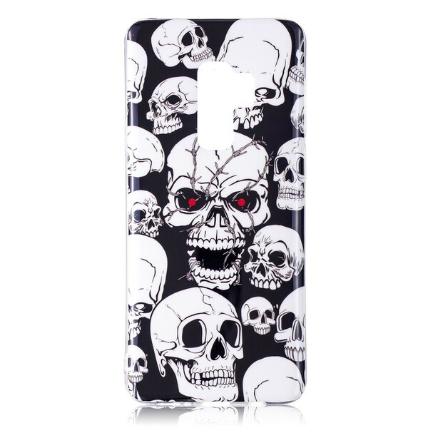 Samsung Galaxy S9 Caution Fluorescent Skulls Case