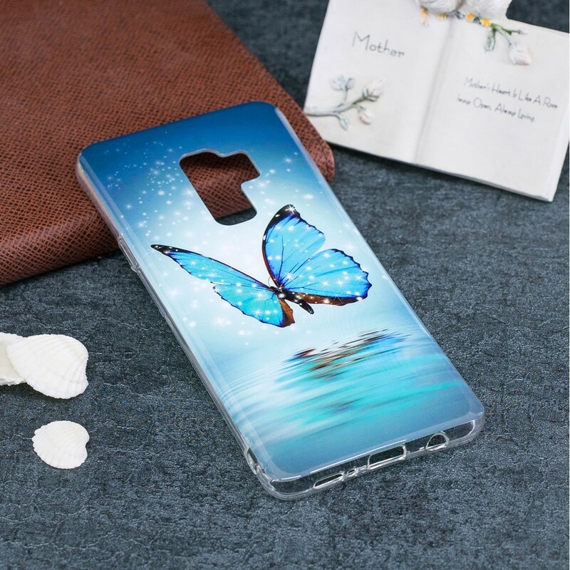 Samsung Galaxy S9 Blue Butterfly Case