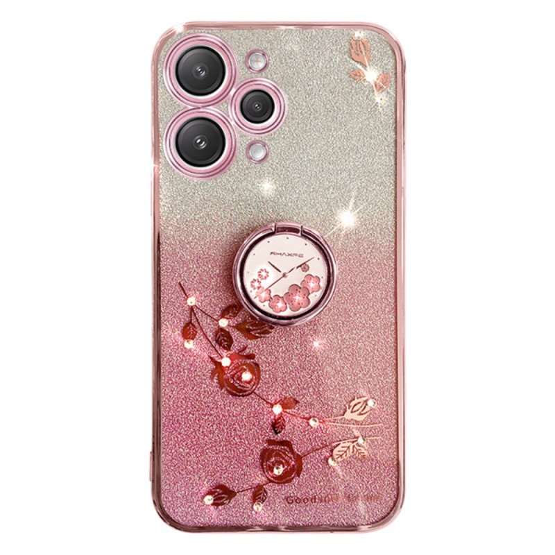 Xiaomi Redmi 12 5G / Poco M6 Pro 5G Case Coloured Glitter Support Ring