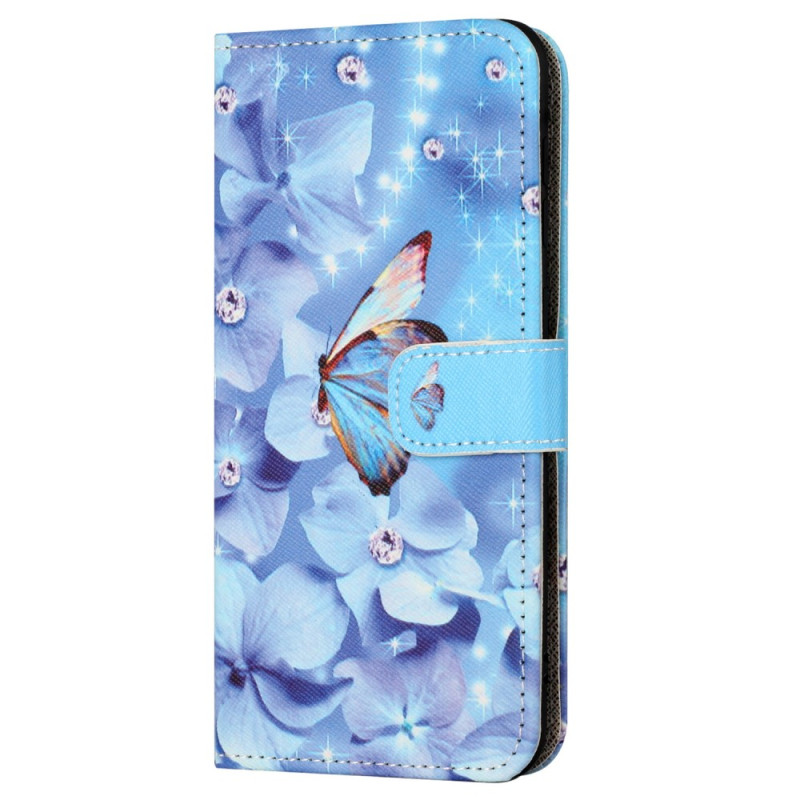 Samsung Galaxy S23 FE Strap Diamond Butterflies Case