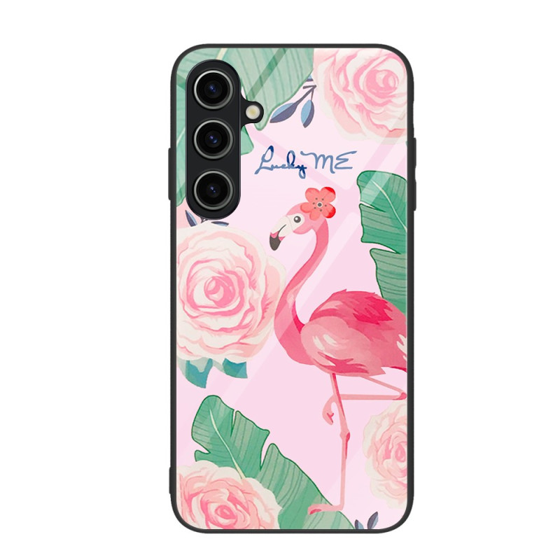 Samsung Galaxy S23 FE Toughened Glass Case Pink Flamingo