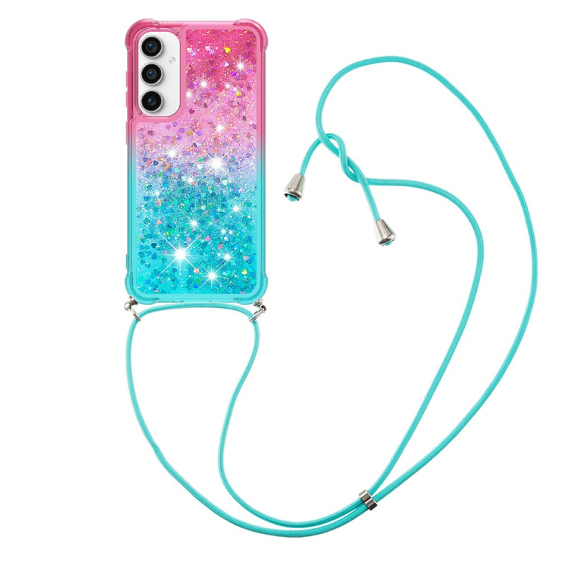 Samsung Galaxy S23 FE Silicone Case with Glitter and Drawstring