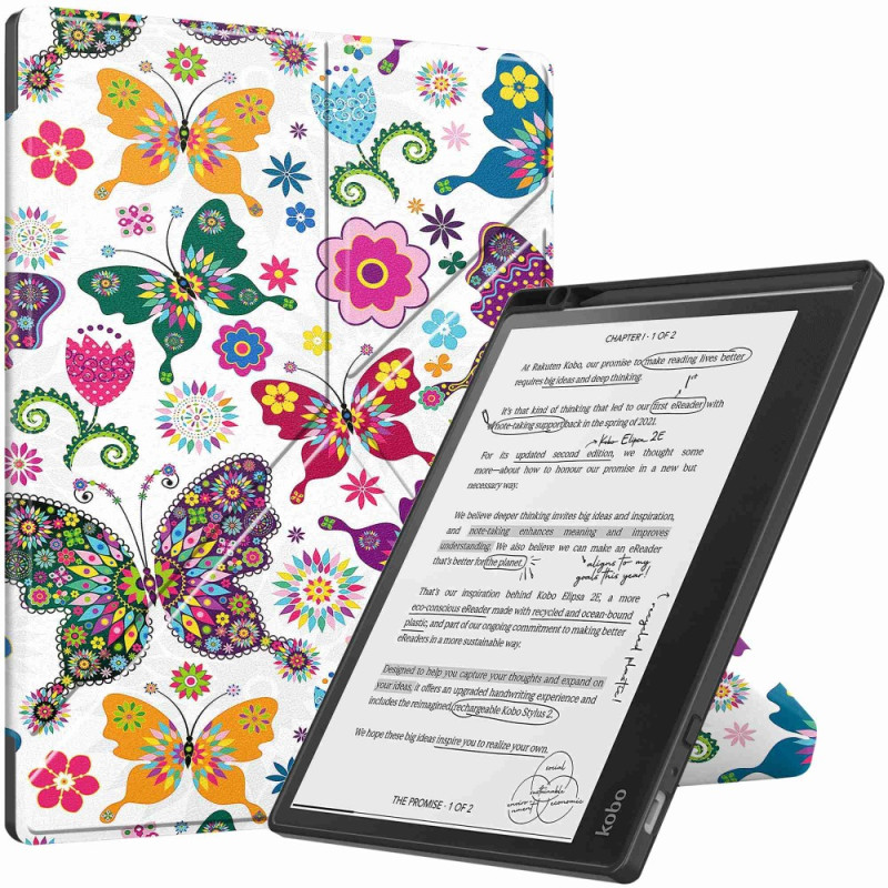 Smart Case Kobo Elipsa 2E Origami Butterflies