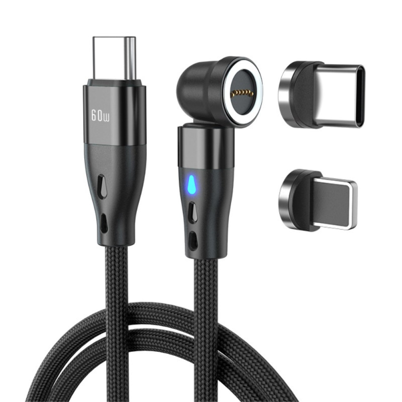 ENKAY Nylon Charging Cable iProduct and USB-C Magnetic Tips