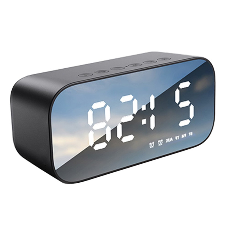 Bluetooth Wireless Speaker with Subwoofer and LED Clock
